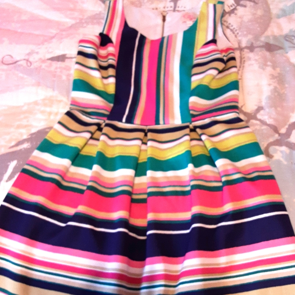 Colorful stripe dress